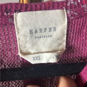 Harper Metallic Berry Knit Top